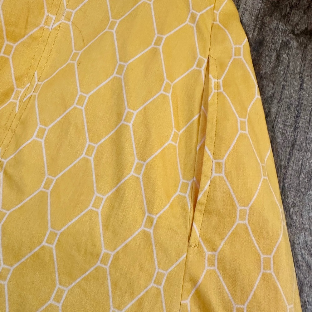 Yellow White Button Down Collared Shirt Flair Fun… - image 3